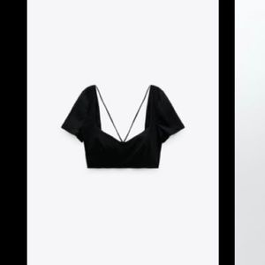 Zara linen crop top